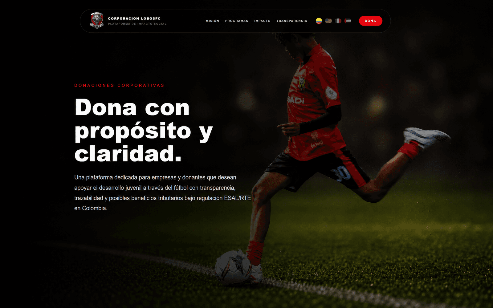 Portal de donaciones de Lobos FC