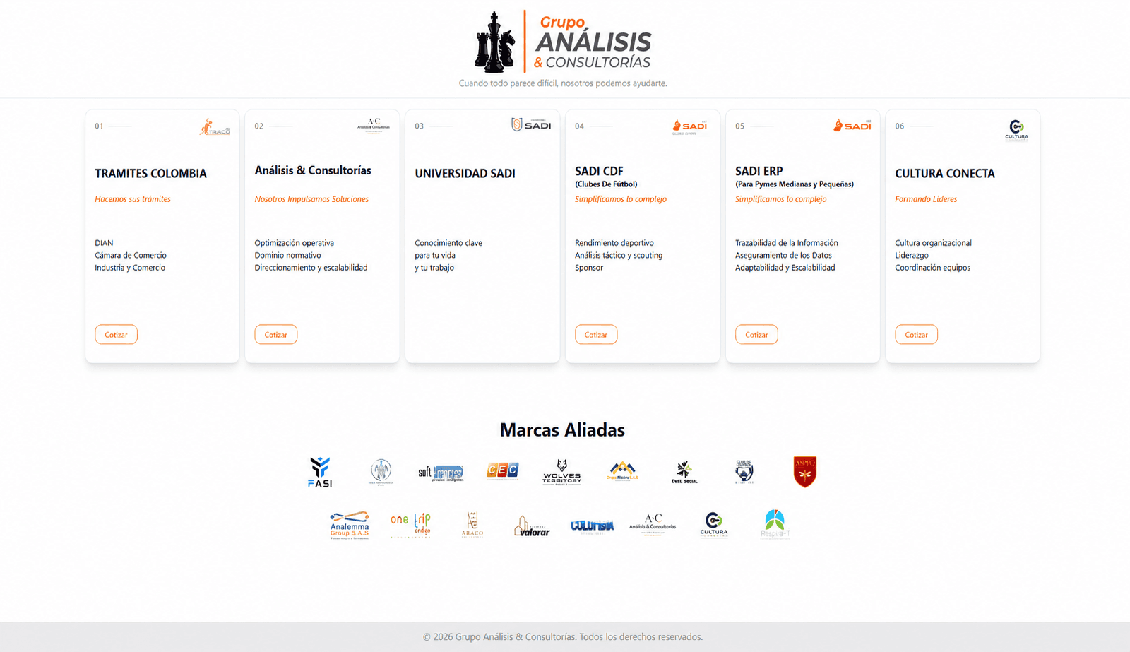 Portal empresarial de Grupo A&C