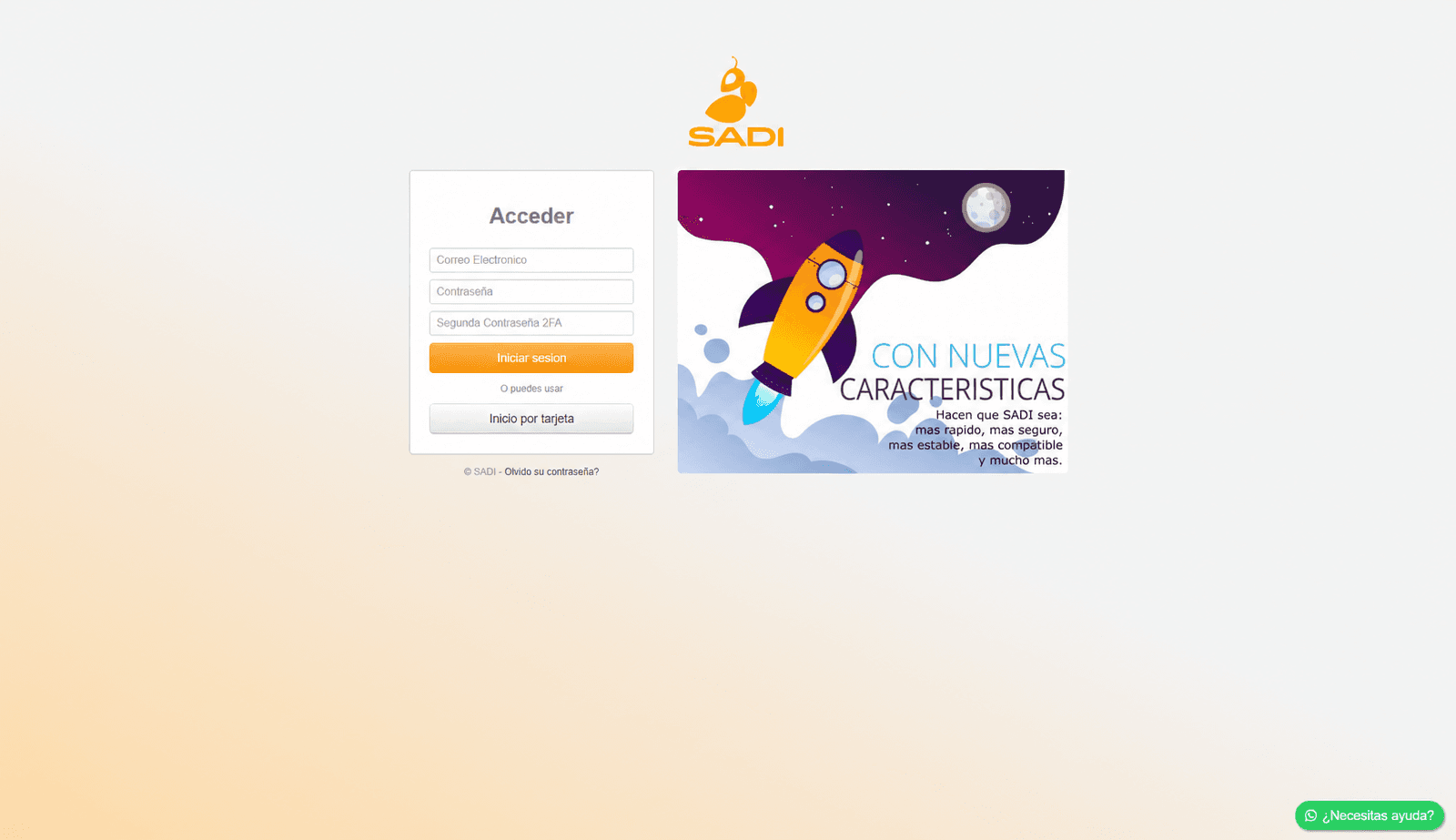 Interfaz administrativa y contable de SADI ERP